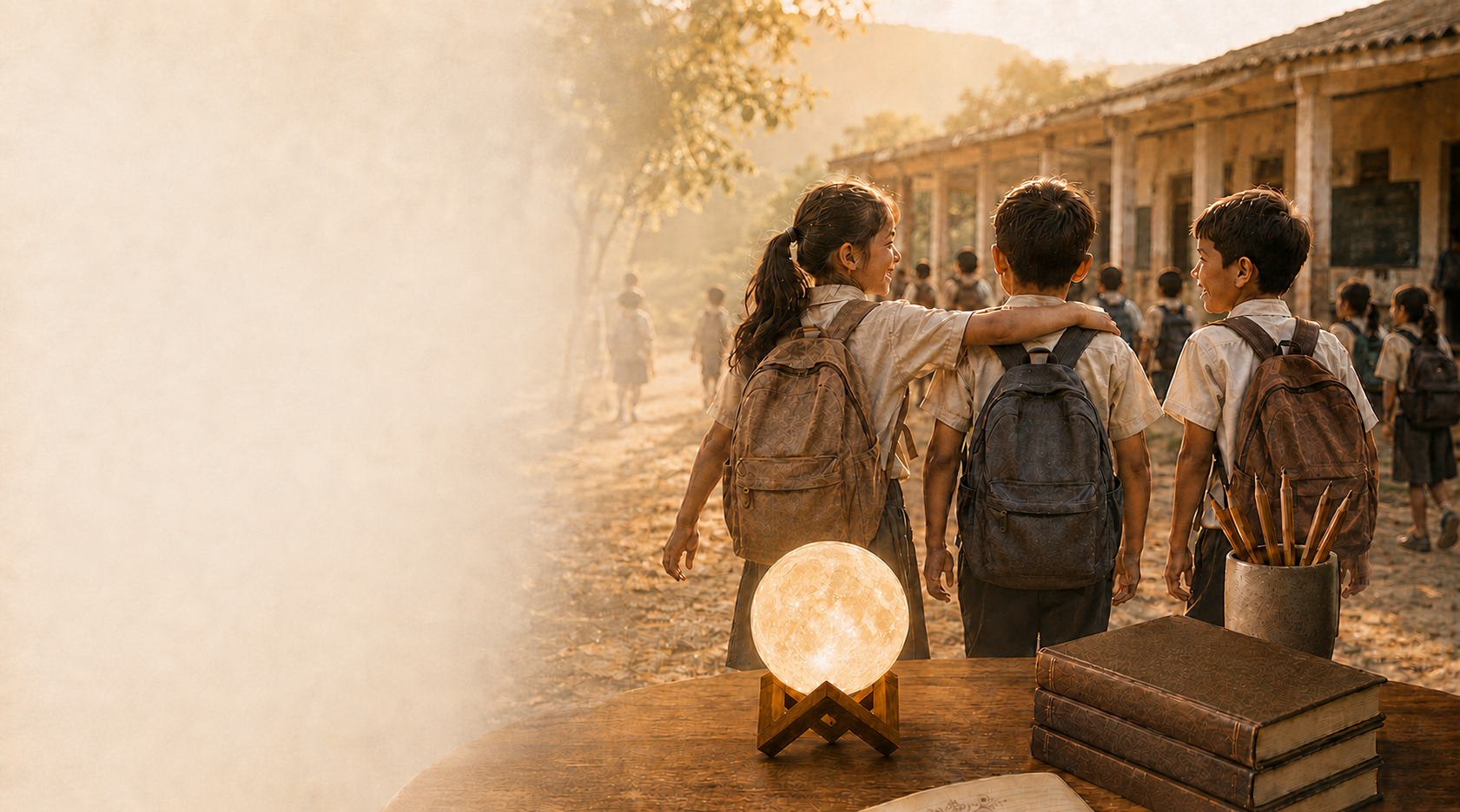 Warm light representing DaeNeu's support for education