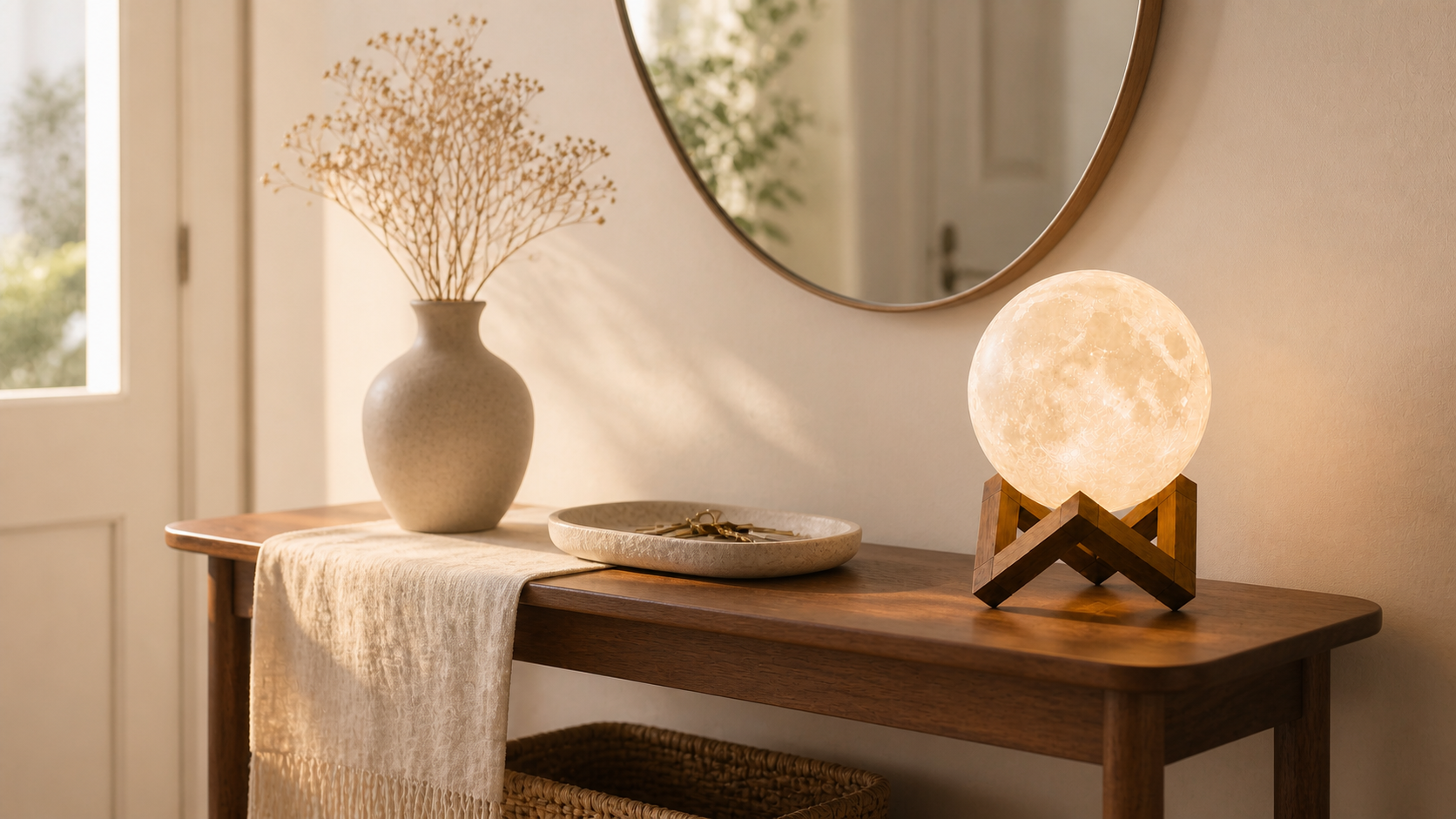 A DaeNeu moon light creating a warm welcome at home