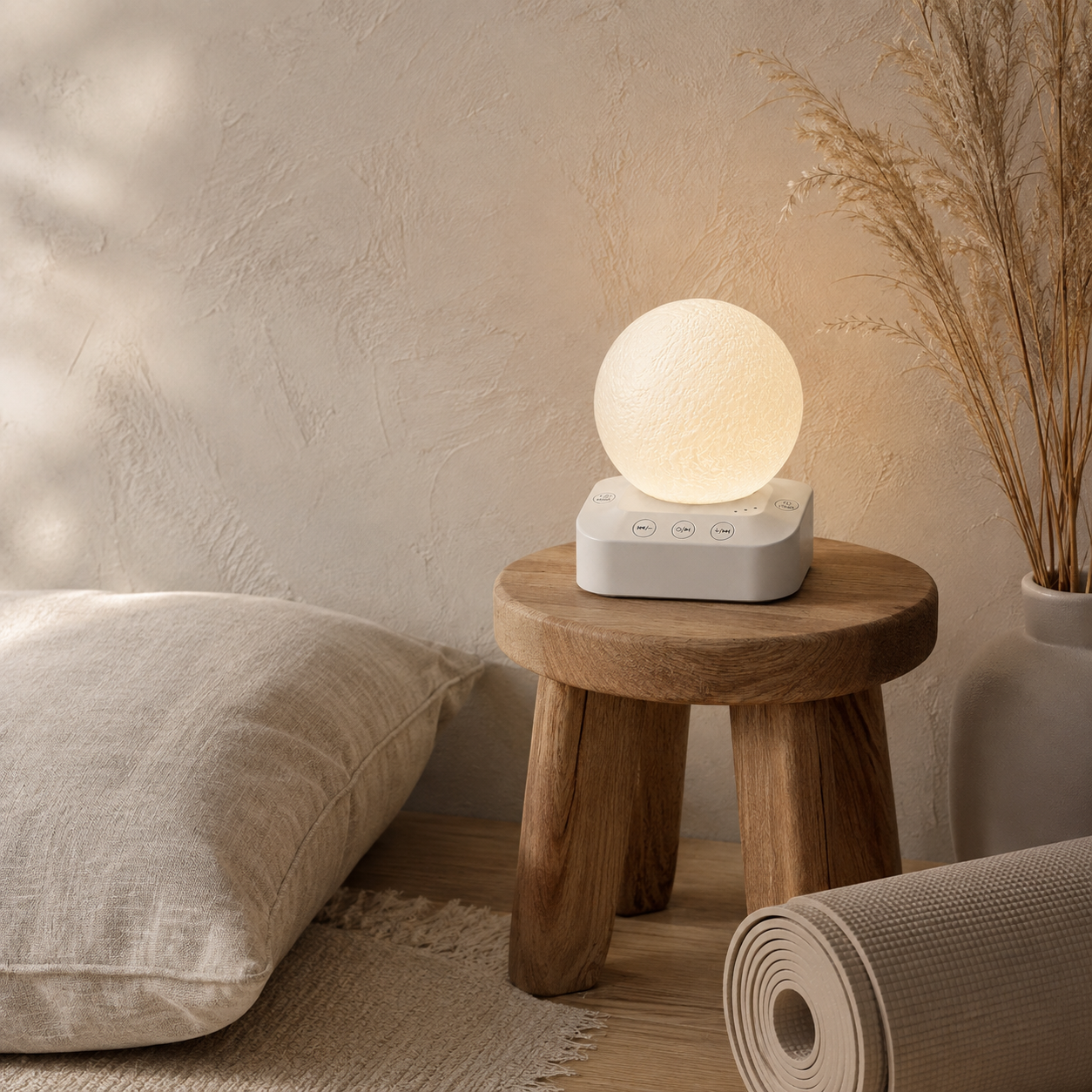 Rest companion in a bright yoga space